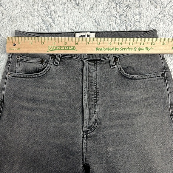 Agolde High Rise Ankle Grey Denim Jean size 26 - Picture 4 of 8